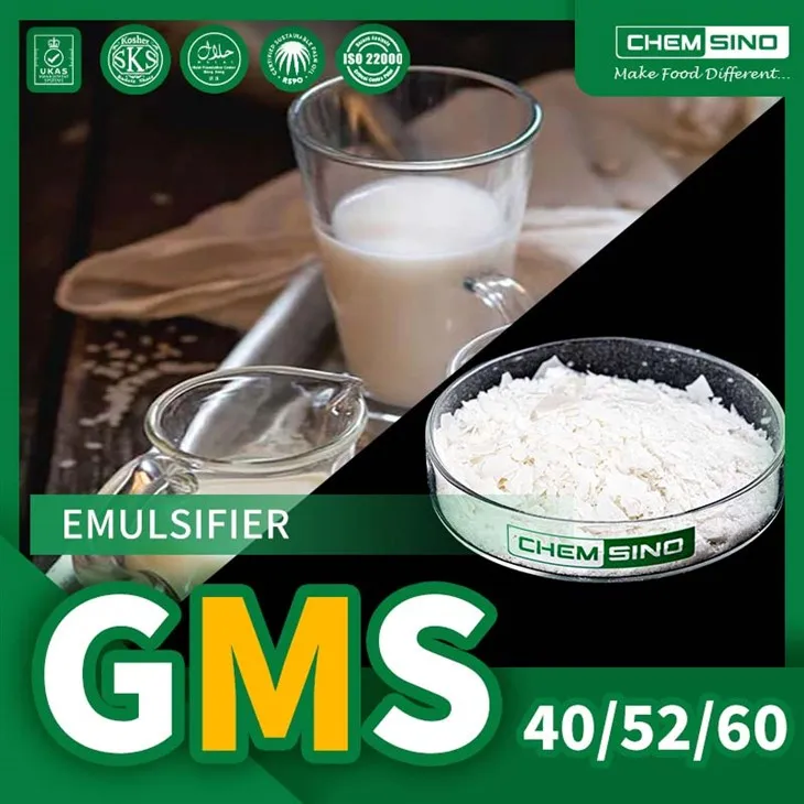 GMS 40 Trab Emulsifikatur tal-Ikel Għall-Applikazzjonijiet tal-Ikel Industrijali