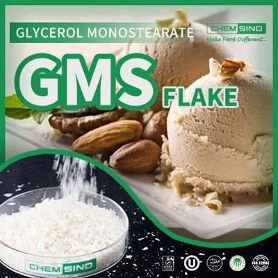 CAS Nru.31566-31-1 Grad tal-Ikel GMS 40 Flake Glycerol Monostearate 40 Flake